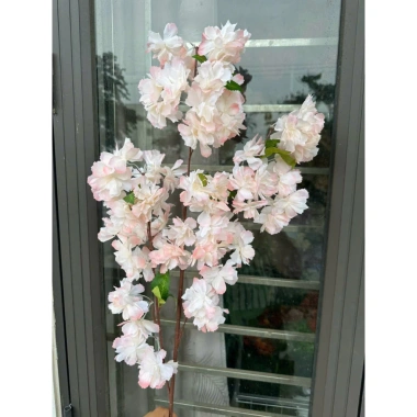 Cành hoa anh đào chùm Nhật Bản bằng vải lụa - Trang trí Tết nhà cửa, giá 35.700₫