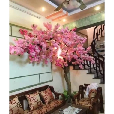 Cành Hoa Anh Đào Nhật Bản 3 Nhánh To 5 Màu - Hàng Nhập Khẩu Giá Ưu Đãi 27.000₫