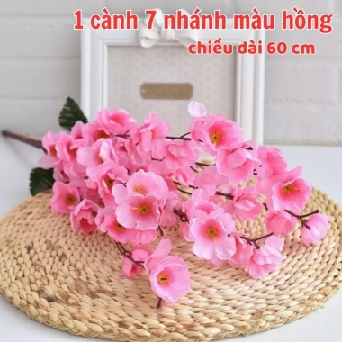 Cành Hoa Đào Cao Cấp - Trang Trí Tết, Nhà Cửa, Sự Kiện, Màu Tươi, Giá 14.000₫ 5