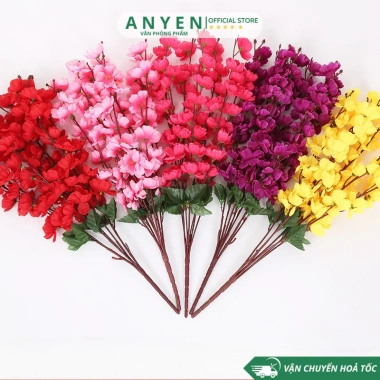 Cành Hoa Đào, Hoa Mai, Anh Đào Nhựa Giả - Trang Trí Ngoài Trời, Giá 3.999₫ 3