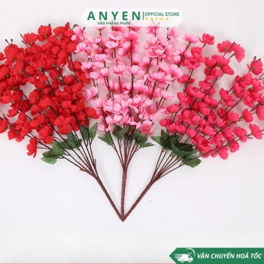 Cành Hoa Đào, Hoa Mai, Anh Đào Nhựa Giả - Trang Trí Ngoài Trời, Giá 3.999₫ 5