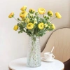 Cành hoa giả cao cấp hoa trà mao lương 5b, thân lông sịn, cắm bình trang trí nhà 7
