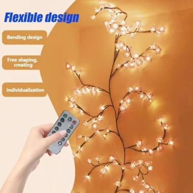 Cành hoa giả Tết 2.026 LED điều khiển, không phai màu, bền đẹp, giá 270.000₫ 2
