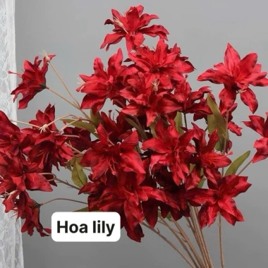 Cành Hoa Hải Quỳ/Lili Giả 3 Bông 66cm - Trang trí nhà, văn phòng, tiệm, giá 20.900đ