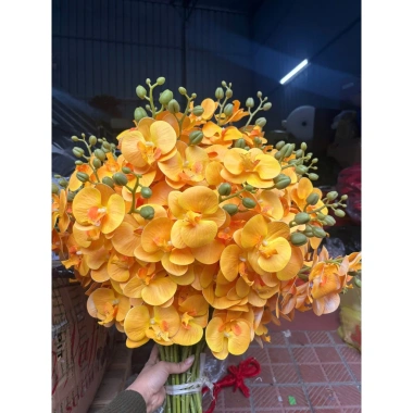 Cành Hoa Lan Hồ Điệp Cao Su - Trang Trí Tết Bính Ngọ 2.026, Giá Ưu Đãi 44.500₫