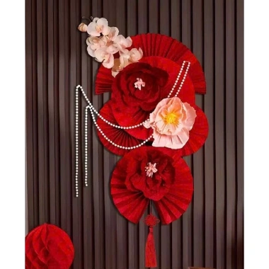 Cành Hoa Lan Hồ Điệp Đỏ Trang Trí Tết, Đám Cưới, Lễ Hội Giá Ưu Đãi 9.500₫ 5