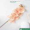 Cành Hoa Lan Nhựa Giả 70cm - Hoa Vải Đỏ Hồng Cao Cấp, Decor Cắm Bình Đám Cưới, Tết, Bàn Thờ, 14.500 VND 7