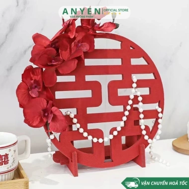Cành Hoa Lan Nhựa Giả 70cm - Hoa Vải Đỏ Hồng Cao Cấp, Decor Cắm Bình Đám Cưới, Tết, Bàn Thờ, 14.500 VND 8