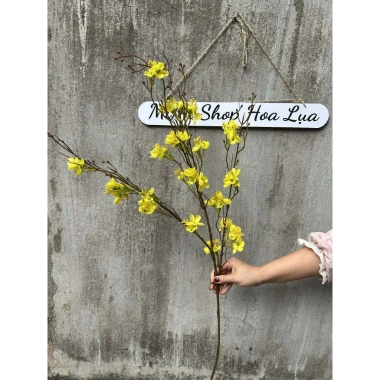 Cành Hoa Mai Mỹ giả siêu đẹp - Trang trí nhà cửa, tết, giảm còn 48.000đ