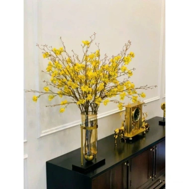 Cành Hoa Mai Mỹ giả siêu đẹp - Trang trí nhà cửa, tết, giảm còn 48.000đ