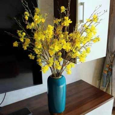 Cành Hoa Mai Mỹ giả siêu đẹp - Trang trí nhà cửa, tết, giảm còn 48.000đ