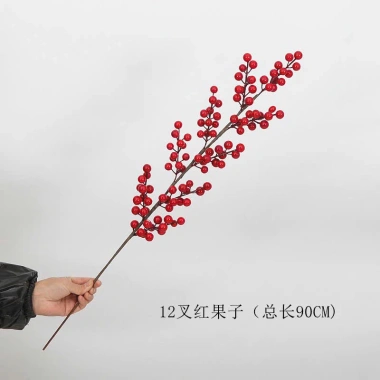 Cành Hồng giả 7 quả dài 92cm - Cành quả mốc chất lượng ảnh thật, giảm giá 25.500₫