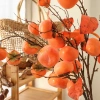 Cành Hồng Giả Dẹt 7 Quả Cao Cấp CASTA FLOWER - Thân Mùn Đẹp Trang Trí Nhà Cửa Giá 72.400 VND 4