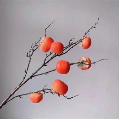 Cành Hồng Giả Dẹt 7 Quả Cao Cấp CASTA FLOWER - Thân Mùn Đẹp Trang Trí Nhà Cửa Giá 72.400 VND