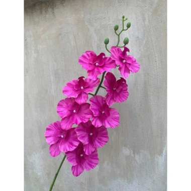 Cành Lan Hồ Điệp 9 bông - Lan Xoăn hoa lụa giả, decor nội thất, giá chỉ 15.555đ