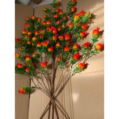 Cành lựu 70cm 75 quả – size 2.5cm, 15 quả/1 cành, trang trí lễ tết, decor sự kiện – chỉ 50.000đ