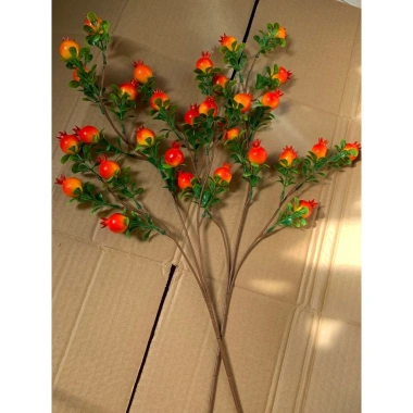 Cành lựu 70cm 75 quả – size 2.5cm, 15 quả/1 cành, trang trí lễ tết, decor sự kiện – chỉ 50.000đ