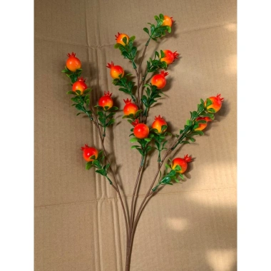 Cành lựu 70cm 75 quả – size 2.5cm, 15 quả/1 cành, trang trí lễ tết, decor sự kiện – chỉ 50.000đ