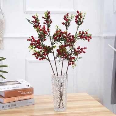 Cành Lựu Phú Quý Giả 18 quả dài 63cm - Bình hoa phong thủy thu hút tài lộc, giá ưu đãi 10.200đ 6