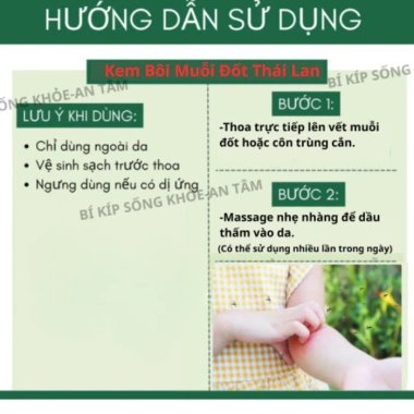 Cao Bôi Muỗi Đốt Thái Lan - Dịu Vết Đốt, An Toàn Cho Bé Sơ Sinh, Giá 51.500₫