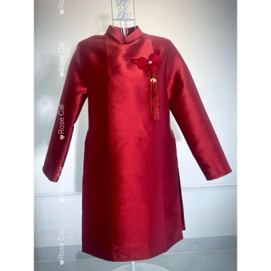 Cặp Áo Dài Cưới Truyền Thống Rose Đỏ Sáng – Sang Trọng Cao Cấp AD10 Giá 599k