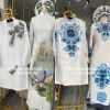 Cặp Áo Dài Nam Nữ Tafta Lụa Trắng Vẽ Tay Cao Cấp - Dự Tiệc Cưới Hỏi, Lễ Tết