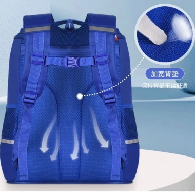 Cặp balo học sinh nam siêu nhân 36cm, chống gù, chống thấm, phản quang - 239k