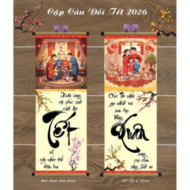 Cặp Câu Đối Tết Xuân Phúc Lộc Tài - Trang Trí Bính Ngọ 2.026 Giá Ưu Đãi 80.000đ