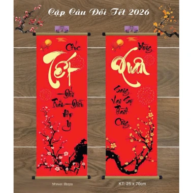 Cặp Câu Đối Tết Xuân Phúc Lộc Tài - Trang Trí Bính Ngọ 2.026 Giá Ưu Đãi 80.000đ
