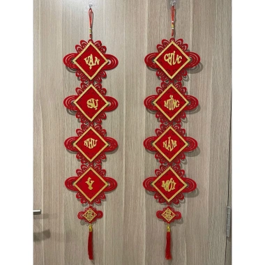 Cặp Câu Đối Treo Tết Xuân Bính Ngọ 2.026 Đón Tài Lộc Chúc Mừng Năm Mới Giá 50K
