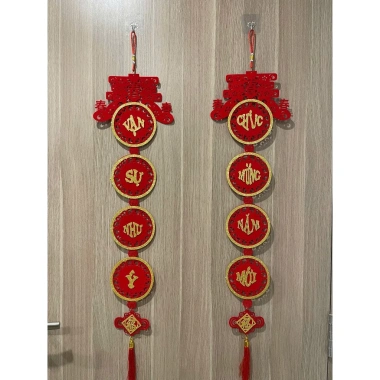Cặp Câu Đối Treo Tết Xuân Bính Ngọ 2.026 Đón Tài Lộc Chúc Mừng Năm Mới Giá 50K