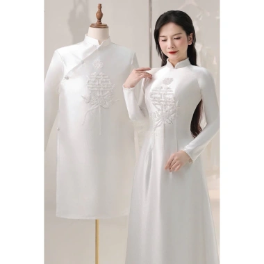 Cặp dâu rể áo dài siêu xinh, sang trọng - Giá ưu đãi 980.000 VNĐ, chất liệu cao cấp, thiết kế tinh tế cho ngày cưới 7 Cặp dâu rể áo dài siêu xinh, sang trọng - Giá ưu đãi 980.000 VNĐ, chất liệu cao cấp, thiết kế tinh tế cho ngày cưới 7