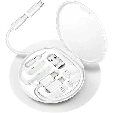 Cáp Dữ Liệu Đa Năng USB-A-B-C 60WPD Sạc Nhanh, Kèm Đỡ Điện Thoại & Hộp Bảo Quản Du Lịch – Giá 30.166 VND 10
