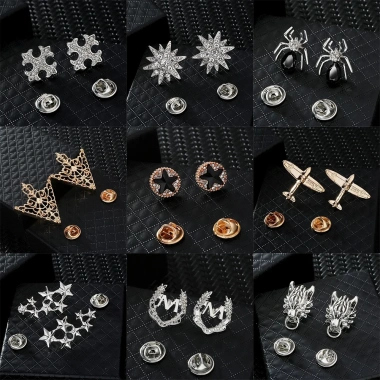 Cặp nam nữ Elegent - ve áo trâm bạc, lá vàng, nhện, sư tử, cổ pin - chỉ 40.700 VND Cặp nam nữ Elegent - ve áo trâm bạc, lá vàng, nhện, sư tử, cổ pin - chỉ 40.700 VND