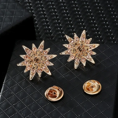 Cặp nam nữ Elegent - ve áo trâm bạc, lá vàng, nhện, sư tử, cổ pin - chỉ 40.700 VND 4