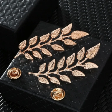 Cặp nam nữ Elegent - ve áo trâm bạc, lá vàng, nhện, sư tử, cổ pin - chỉ 40.700 VND 6