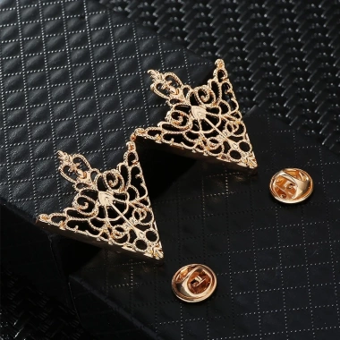 Cặp nam nữ Elegent - ve áo trâm bạc, lá vàng, nhện, sư tử, cổ pin - chỉ 40.700 VND 8