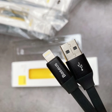 Cáp ngắn BASEUS 23cm Pin dự phòng IP USB-to-Lightning, sạc nhanh 12W Nimble