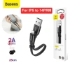 Cáp ngắn BASEUS 23cm Pin dự phòng IP USB-to-Lightning, sạc nhanh 12W Nimble 10