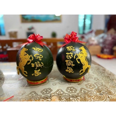 Cặp ngựa trang trí Tết Bính Ngọ - Không kèm nơ, giá chỉ 21.500₫ đồ trang trí Tết 2.025