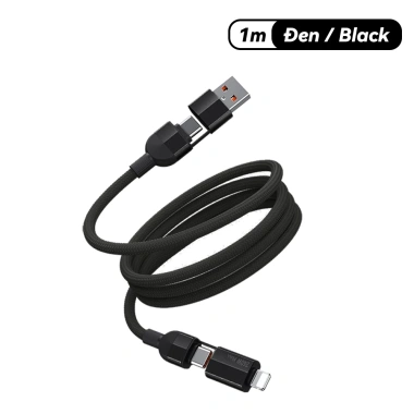 Cáp sạc 240W 4 trong 1 hút từ tính, chống cuộn, USB‑C sang Type‑C, nhanh gọn du lịch - 168k