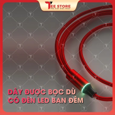 Cáp sạc 3 trong 1 tự rút Type C Micro USB L‑Ning gọn nhẹ chống rối du lịch - DS3D100W 7