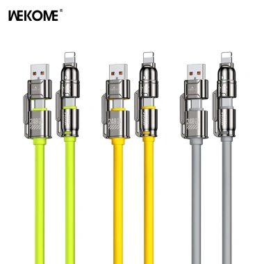Cáp sạc 4 trong 1 WEKOME 240W 1.2m USB-A Type-C cho MacBook iPad iPhone - 115.200 VND
