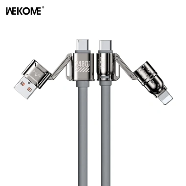 Cáp sạc 4 trong 1 WEKOME 240W 1.2m USB-A Type-C cho MacBook iPad iPhone - 115.200 VND