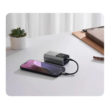 Cáp sạc ngắn 15cm 240W hai đầu, sạc nhanh pin dự phòng, nam châm hít, bện dù siêu bền 75k 6