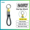 Cáp sạc ngắn 15cm 240W hai đầu, sạc nhanh pin dự phòng, nam châm hít, bện dù siêu bền 75k 8