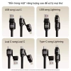Cáp sạc nhanh 240W 4 trong 1 cho ô tô - CarPlay, Carlife, Lightning, Type-C, siêu tốc 110k 3