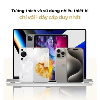 Cáp sạc nhanh 4 trong 1 lò xo 2m - PD C-L 27W, C-C 65W - VuaAuto, chỉ 95.000đ 5