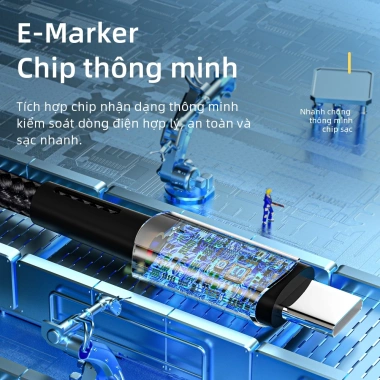 Cáp sạc nhanh ESSAGER PD 100W/60W Type-C 5A hỗ trợ AFC, QC4.0, QC3.0 - Tương thích iPhone và Samsung, chỉ 38.000 VND 5
