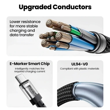 Cáp sạc nhanh USB Type‑C to C 240W PD iOS, nam châm từ tính, truyền dữ liệu, ngắn, phù hợp Pin dự phòng điện thoại – 69.000₫